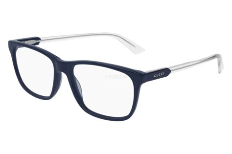 gucci gg0490o 009 blue men eyeglasses|Gucci™ GG0490O 009 55 Blue Eyeglasses .